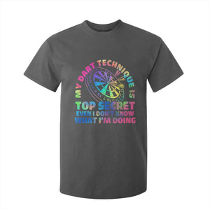 My Dart Technique Is Top Secret T Shirt For Kid Vintage Tie Dye Dart Lover TS12 Dark Heather Print Your Wear