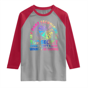 My Dart Technique Is Top Secret Raglan Shirt Vintage Tie Dye Dart Lover TS12 Sport Gray Red Print Your Wear