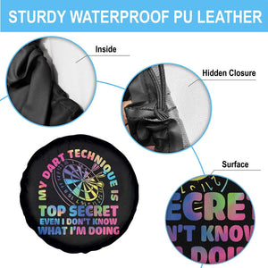 My Dart Technique Is Top Secret Spare Tire Cover Vintage Tie Dye Dart Lover TS12 Print Your Wear