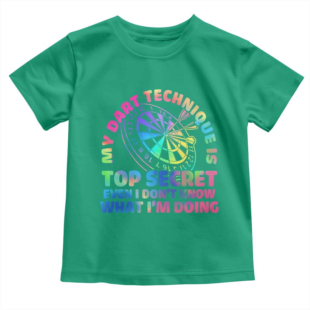 My Dart Technique Is Top Secret Toddler T Shirt Vintage Tie Dye Dart Lover TS12 Irish Green Print Your Wear
