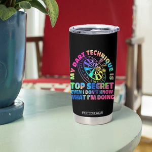 My Dart Technique Is Top Secret Tumbler Cup Vintage Tie Dye Dart Lover TS12 Print Your Wear