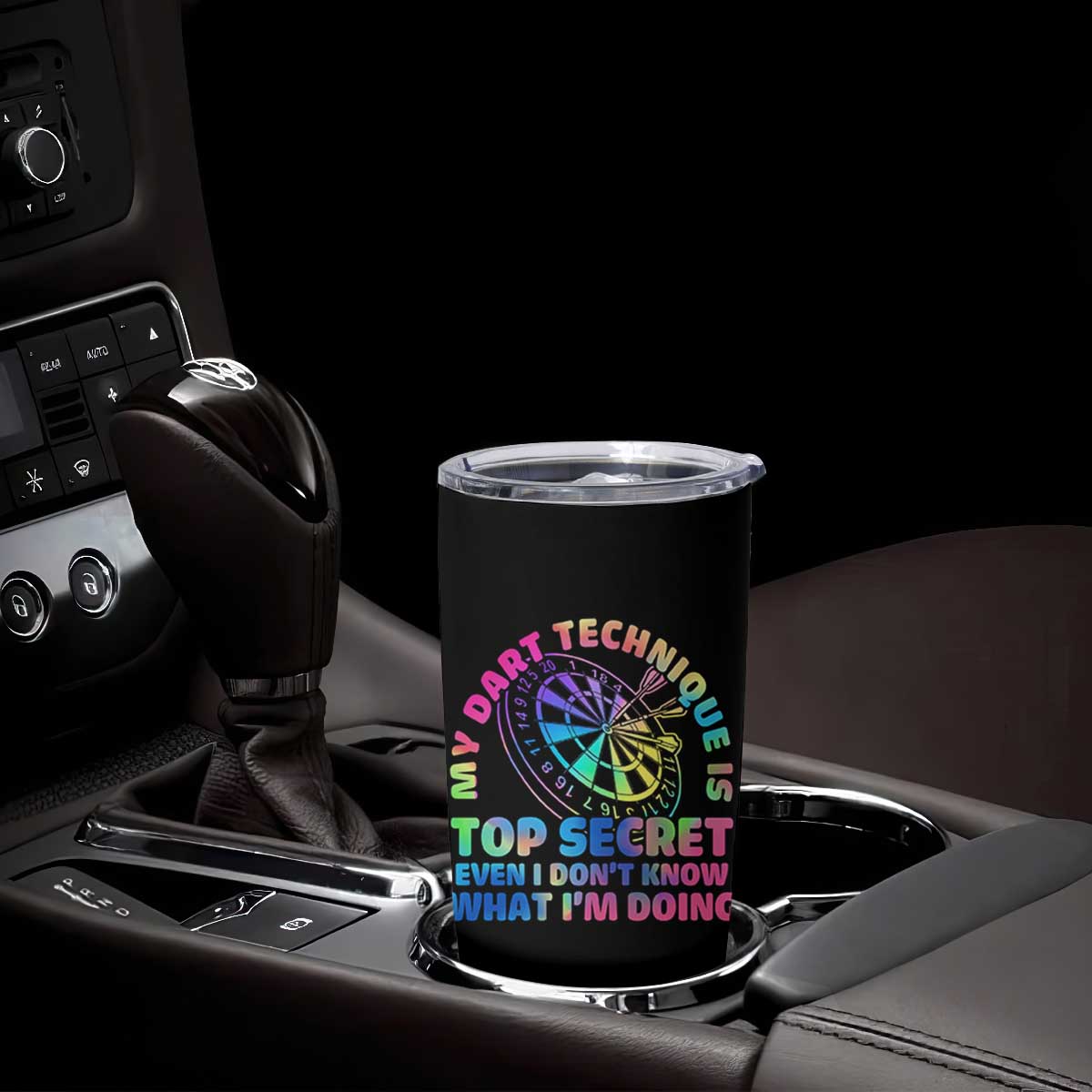 My Dart Technique Is Top Secret Tumbler Cup Vintage Tie Dye Dart Lover TS12 Print Your Wear
