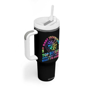 My Dart Technique Is Top Secret Tumbler With Handle Vintage Tie Dye Dart Lover TS12 Print Your Wear