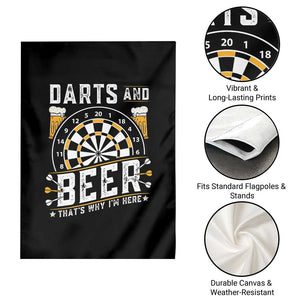 Darts And Beer That Is Why I Am Here Garden Flag Funny Pub Game Darts Lover Gift TS12 Print Your Wear