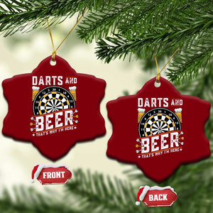 Darts And Beer That Is Why I Am Here Ceramic Ornament Funny Pub Game Darts Lover Gift TS12 Print Your Wear