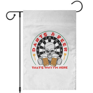 Funny Skeleton Darts Player Beer Lover Garden Flag That Is Why I Am Here TS12 Black Print Your Wear