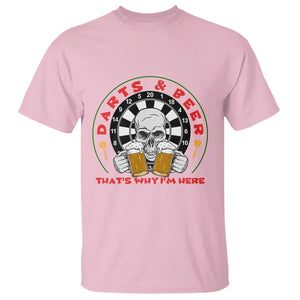 Funny Skeleton Darts Player Beer Lover T Shirt That Is Why I Am Here TS12 Light Pink Print Your Wear