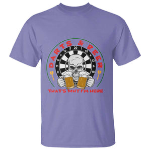 Funny Skeleton Darts Player Beer Lover T Shirt That Is Why I Am Here TS12 Violet Print Your Wear