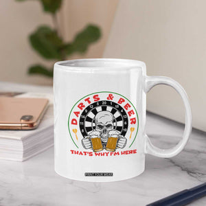 Funny Skeleton Darts Player Beer Lover Coffee Mug That Is Why I Am Here TS12 Print Your Wear