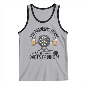 My Drinking Team Has A Darts Problem Tank Top Funny Darts Player Team TS12 Athletic Heather Black Print Your Wear