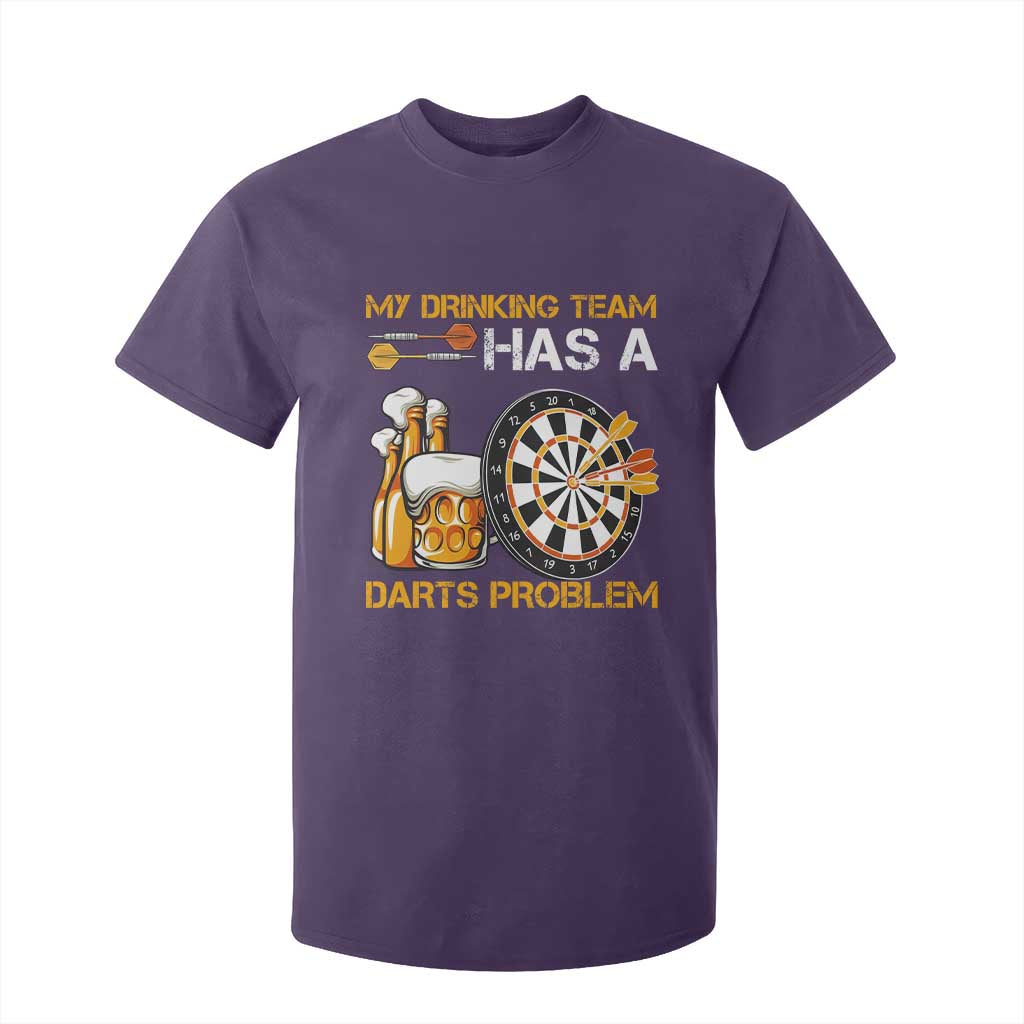 Funny Beer Drinking Darts Problem T Shirt For Kid Dart Player Team Gift TS12 Purple Print Your Wear