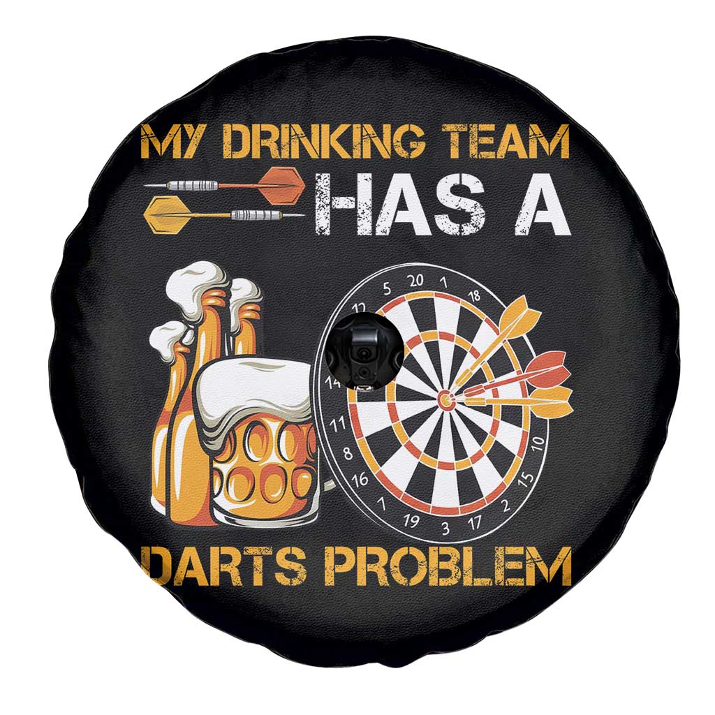 Funny Beer Drinking Darts Problem Spare Tire Cover Dart Player Team Gift TS12 Print Your Wear