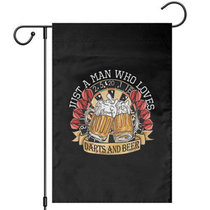 Just A Man Who Loves Darts And Beer Garden Flag Funny Dart Player TS12 Black Print Your Wear