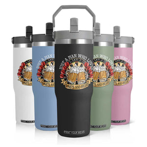 Just A Man Who Loves Darts And Beer Flip Straw Tumbler Funny Dart Player TS12 Print Your Wear