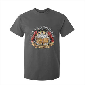 Just A Man Who Loves Darts And Beer T Shirt For Kid Funny Dart Player TS12 Dark Heather Print Your Wear