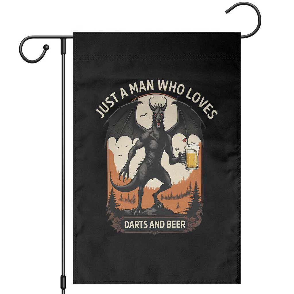 Funny Jersey Devil Loves Darts And Beer Garden Flag Cryptid Lover Gift TS12 Black Print Your Wear