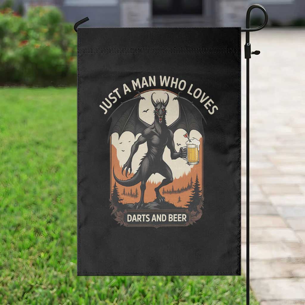 Funny Jersey Devil Loves Darts And Beer Garden Flag Cryptid Lover Gift TS12 Print Your Wear
