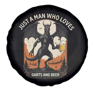 Funny Jersey Devil Loves Darts And Beer Spare Tire Cover Cryptid Lover Gift TS12 Print Your Wear