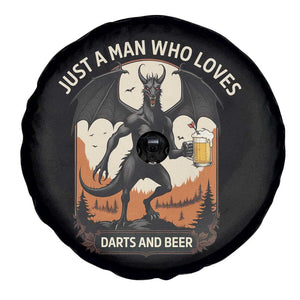Funny Jersey Devil Loves Darts And Beer Spare Tire Cover Cryptid Lover Gift TS12 Print Your Wear