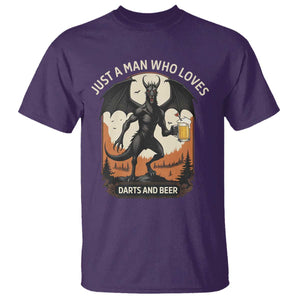 Funny Jersey Devil Loves Darts And Beer T Shirt Cryptid Lover Gift TS12 Purple Print Your Wear