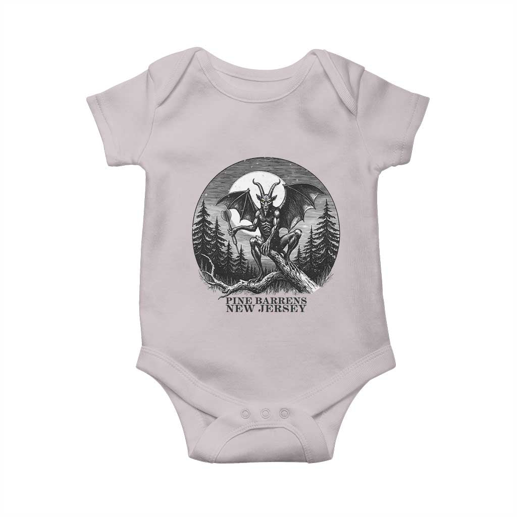 Jersey Devil Playing Dart Baby Onesie Gothic Horror Gift Pine Barrens New Jersey TS12 Ice Gray Print Your Wear