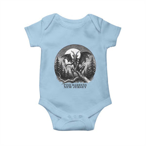 Jersey Devil Playing Dart Baby Onesie Gothic Horror Gift Pine Barrens New Jersey TS12 Light Blue Print Your Wear