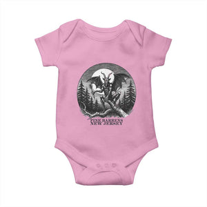 Jersey Devil Playing Dart Baby Onesie Gothic Horror Gift Pine Barrens New Jersey TS12 Light Pink Print Your Wear