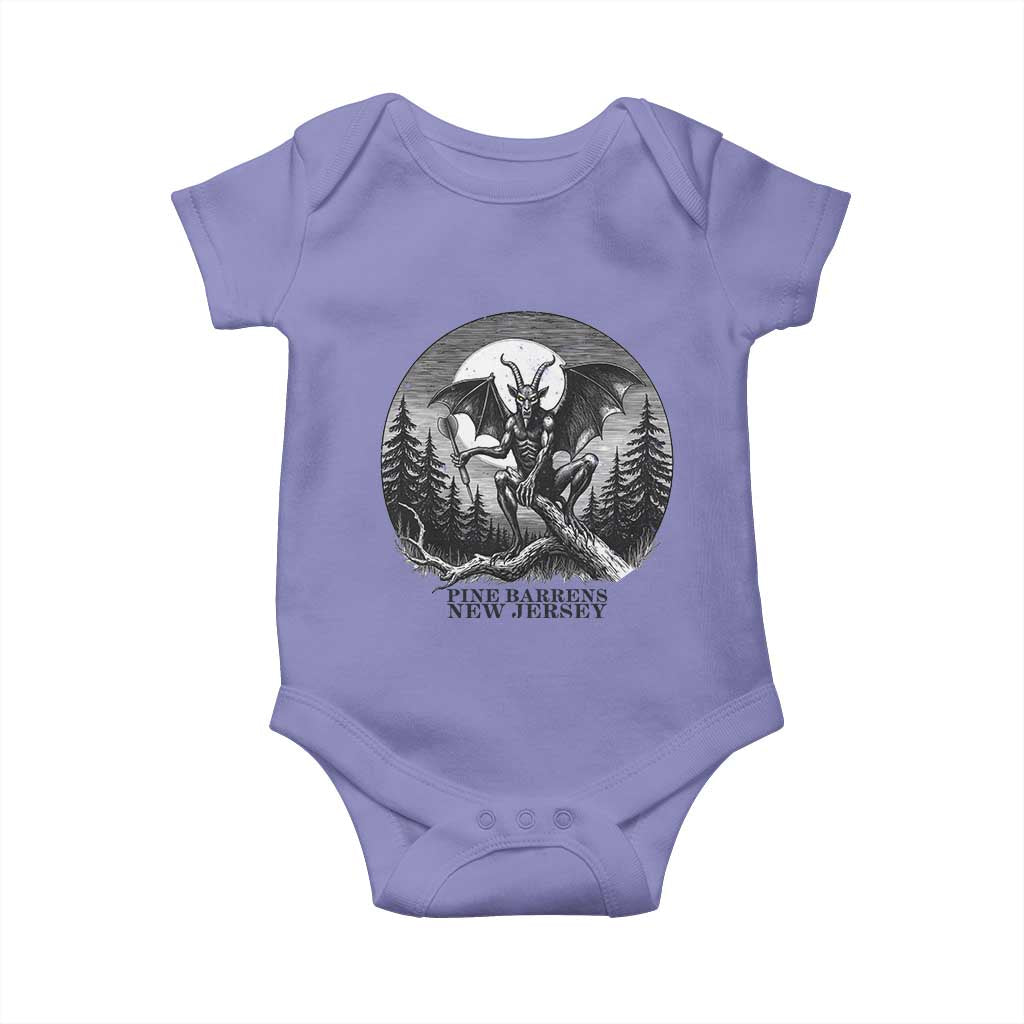 Jersey Devil Playing Dart Baby Onesie Gothic Horror Gift Pine Barrens New Jersey TS12 Violet Print Your Wear