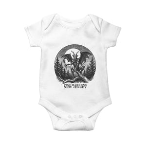 Jersey Devil Playing Dart Baby Onesie Gothic Horror Gift Pine Barrens New Jersey TS12 White Print Your Wear
