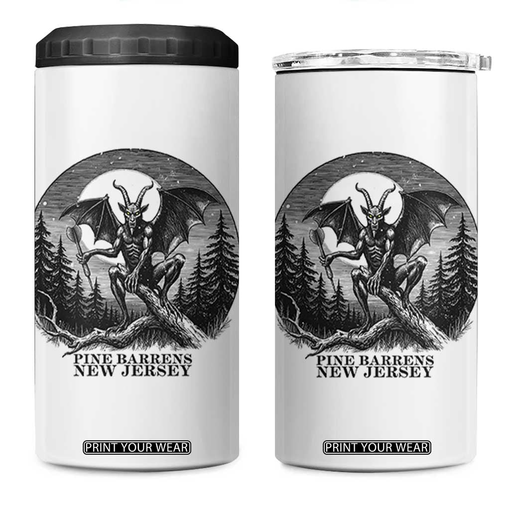 Jersey Devil Playing Dart 4 in 1 Can Cooler Tumbler Gothic Horror Gift Pine Barrens New Jersey TS12 One Size: 16 oz White Print Your Wear