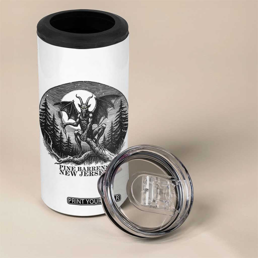 Jersey Devil Playing Dart 4 in 1 Can Cooler Tumbler Gothic Horror Gift Pine Barrens New Jersey TS12 Print Your Wear