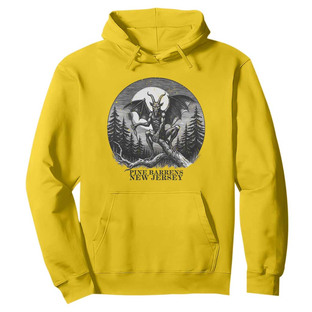 Jersey Devil Playing Dart Hoodie Gothic Horror Gift Pine Barrens New Jersey TS12 Daisy Print Your Wear