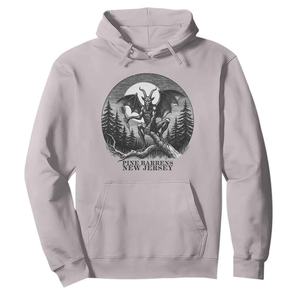 Jersey Devil Playing Dart Hoodie Gothic Horror Gift Pine Barrens New Jersey TS12 Ice Gray Print Your Wear