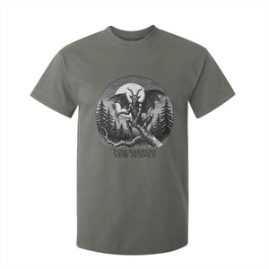 Jersey Devil Playing Dart T Shirt For Kid Gothic Horror Gift Pine Barrens New Jersey TS12 Military Green Print Your Wear
