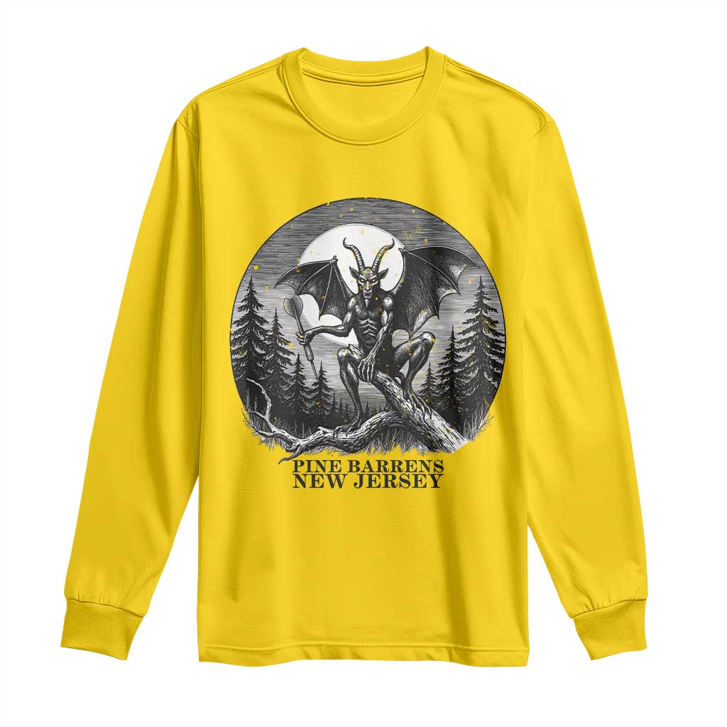Jersey Devil Playing Dart Long Sleeve Shirt Gothic Horror Gift Pine Barrens New Jersey TS12 Daisy Print Your Wear