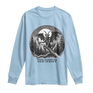 Jersey Devil Playing Dart Long Sleeve Shirt Gothic Horror Gift Pine Barrens New Jersey TS12 Light Blue Print Your Wear