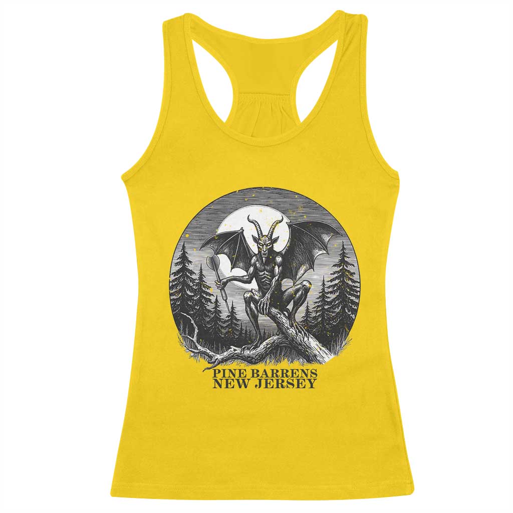 Jersey Devil Playing Dart Racerback Tank Top Gothic Horror Gift Pine Barrens New Jersey TS12 Daisy Print Your Wear