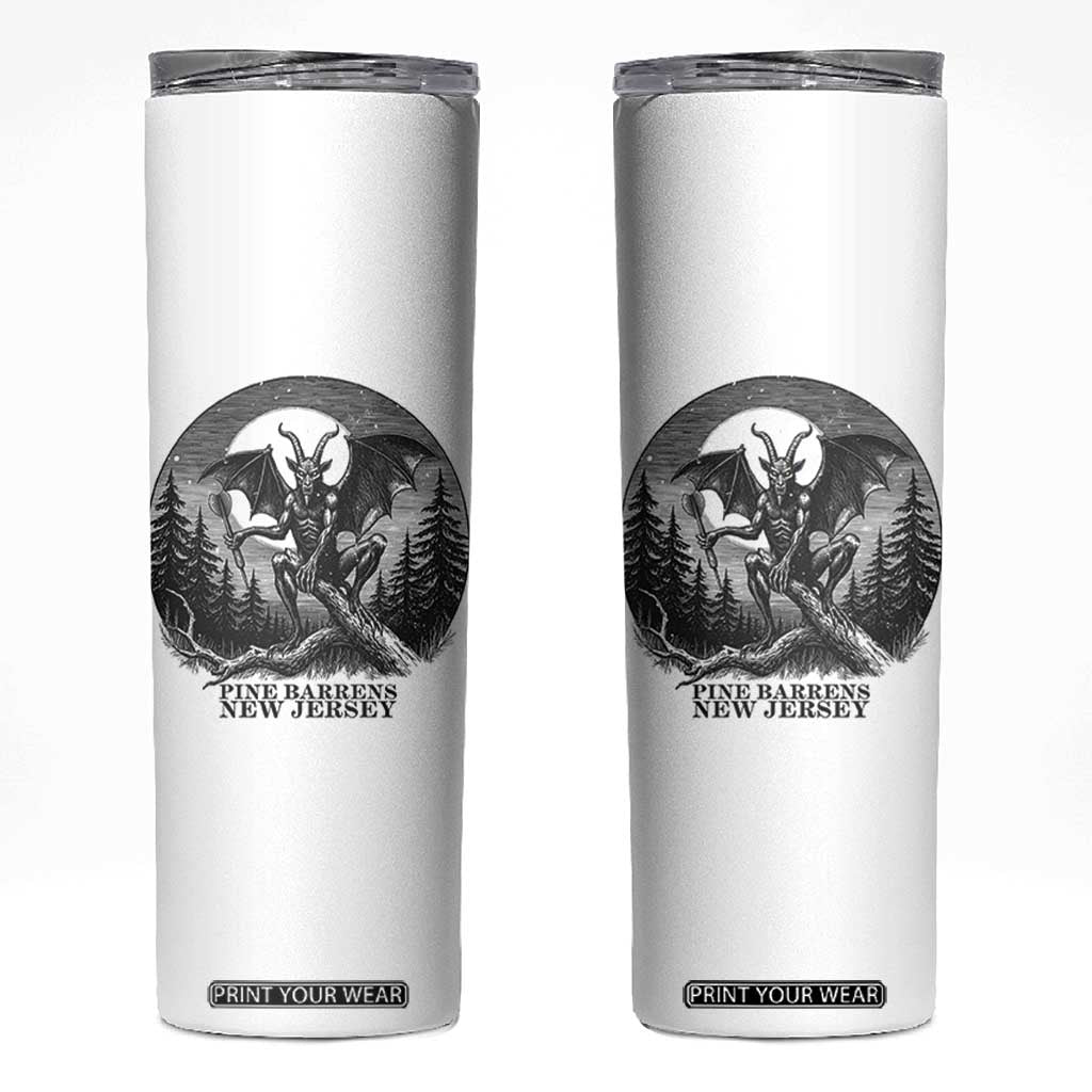 Jersey Devil Playing Dart Skinny Tumbler Gothic Horror Gift Pine Barrens New Jersey TS12 White Print Your Wear