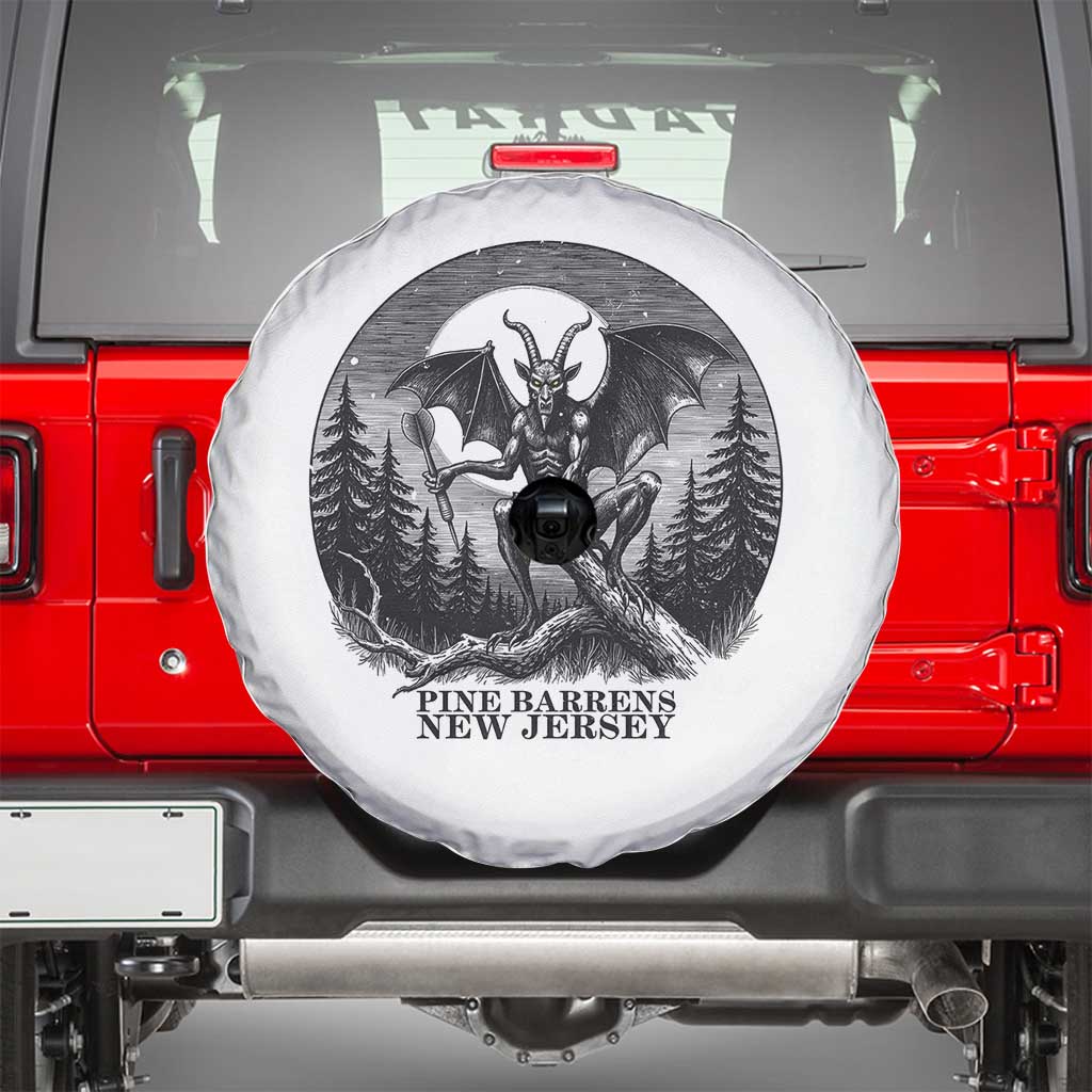 Jersey Devil Playing Dart Spare Tire Cover Gothic Horror Gift Pine Barrens New Jersey TS12 White Print Your Wear