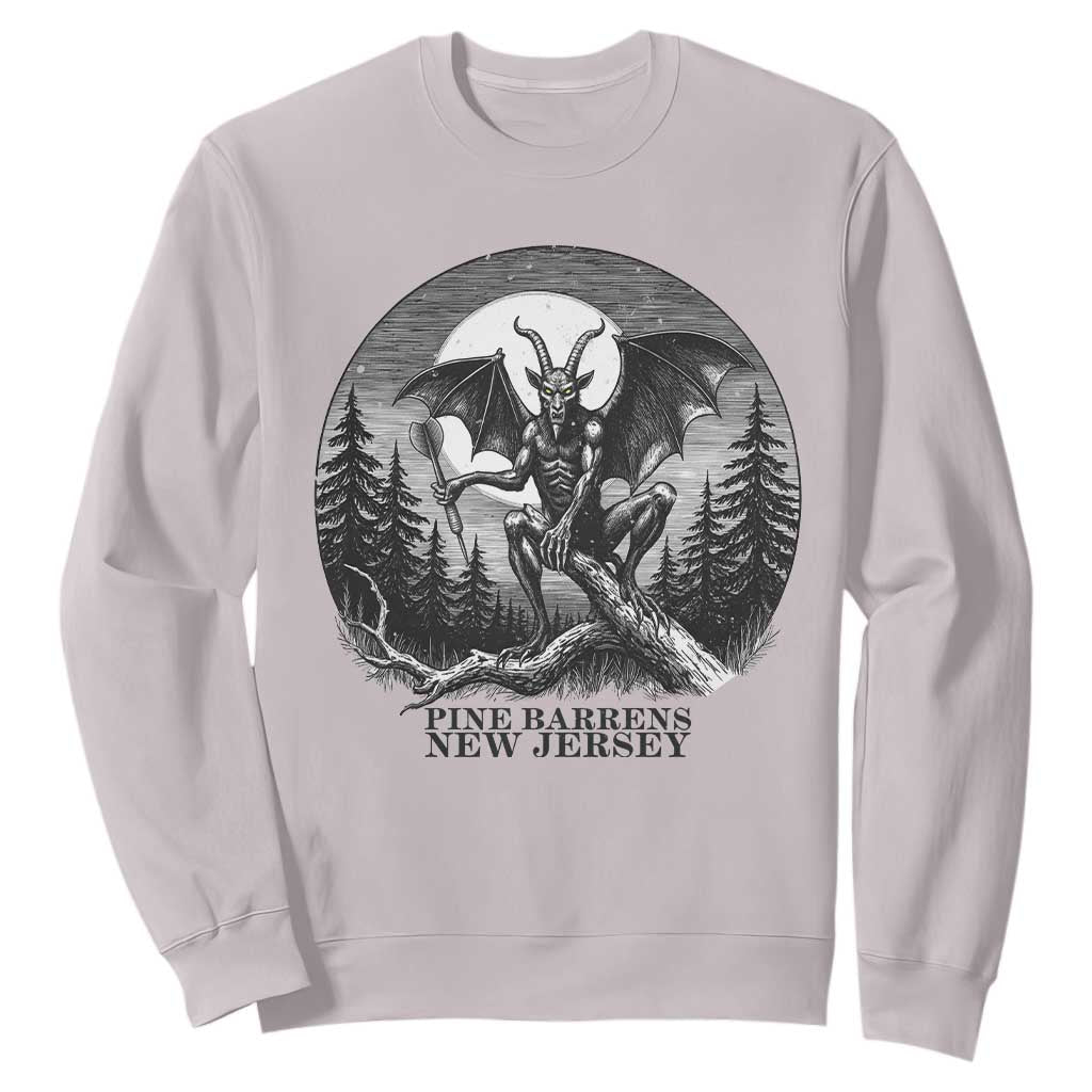 Jersey Devil Playing Dart Sweatshirt Gothic Horror Gift Pine Barrens New Jersey TS12 Ice Gray Print Your Wear