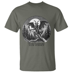 Jersey Devil Playing Dart T Shirt Gothic Horror Gift Pine Barrens New Jersey TS12 Military Green Print Your Wear