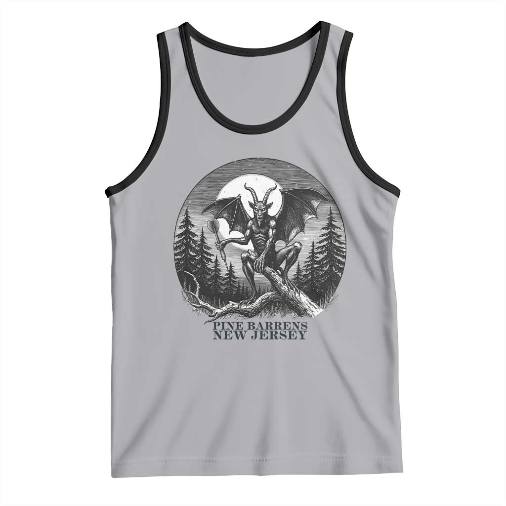 Jersey Devil Playing Dart Tank Top Gothic Horror Gift Pine Barrens New Jersey TS12 Athletic Heather Black Print Your Wear