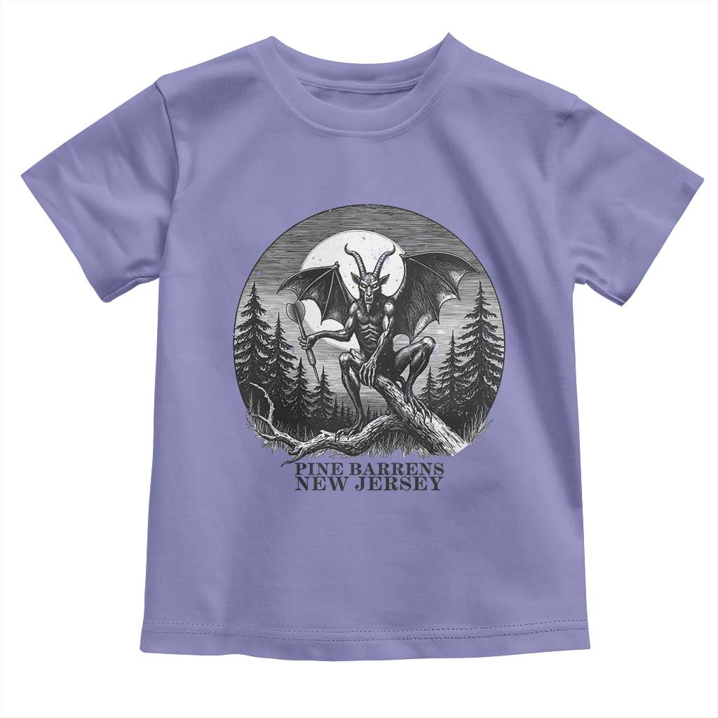 Jersey Devil Playing Dart Toddler T Shirt Gothic Horror Gift Pine Barrens New Jersey TS12 Violet Print Your Wear