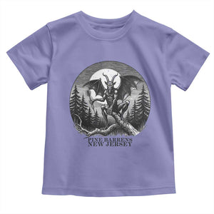 Jersey Devil Playing Dart Toddler T Shirt Gothic Horror Gift Pine Barrens New Jersey TS12 Violet Print Your Wear