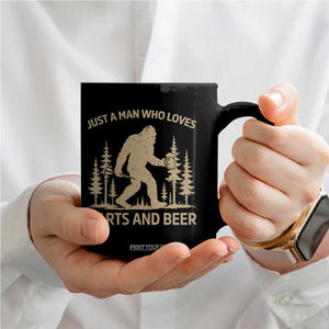 Funny Bigfoot Just A Man Who Loves Darts And Beer Gift Coffee Mug TS12 Print Your Wear