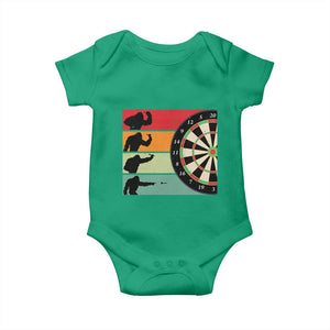 Funny Bigfoot Dart Player Crytid Sunset Retro Vintage Baby Onesie Dartist Gift TS12 Irish Green Print Your Wear
