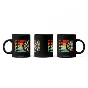 Funny Bigfoot Dart Player Crytid Sunset Retro Vintage Coffee Mug Dartist Gift TS12 Print Your Wear