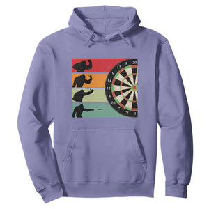 Funny Bigfoot Dart Player Crytid Sunset Retro Vintage Hoodie Dartist Gift TS12 Violet Print Your Wear