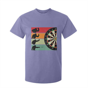 Funny Bigfoot Dart Player Crytid Sunset Retro Vintage T Shirt For Kid Dartist Gift TS12 Violet Print Your Wear