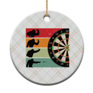 Funny Bigfoot Dart Player Crytid Sunset Retro Vintage Ceramic Ornament Dartist Gift TS12 1pc Christmas Plaid Print Your Wear